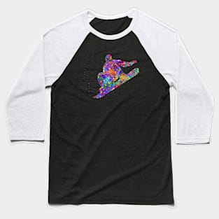 Snowboard watercolor art Baseball T-Shirt